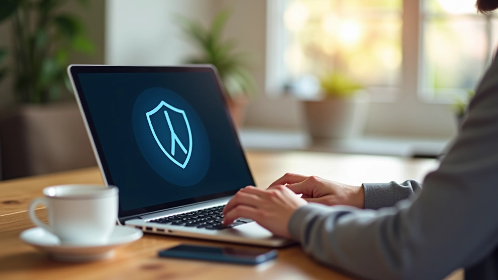 Laptop mostrando conexión remota establecida para limpieza de virus